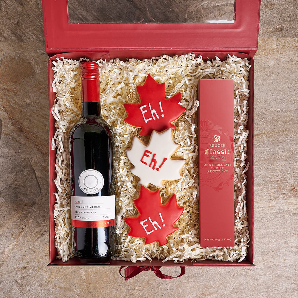 Canada Day Wine Gift, wine gift, wine, gourmet gift, gourmet, canada day gift, canada day