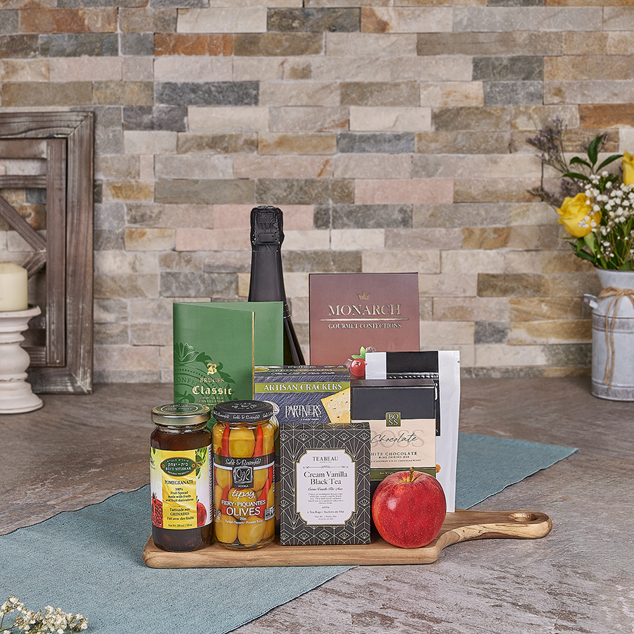 Kosher Champagne Gift Board, champagne gift, champagne, sparkling wine gift, sparkling wine, kosher gift, kosher, chocolate gift, chocolate, Canada delivery