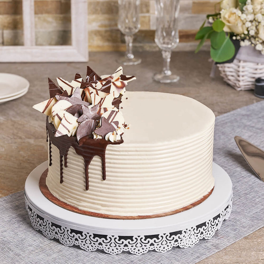 Large Black + White Layer Cake, cake gift, cake, gourmet gift, gourmet, baked goods gift, baked goods