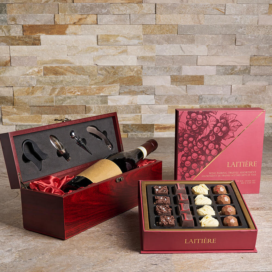 Red Wine Lovers Gift Basket, wine gift, wine, gourmet gift, gourmet, chocolate gift, chocolate