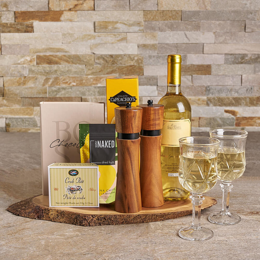 The Social Gift Basket, wine gift, wine, gourmet gift, gourmet