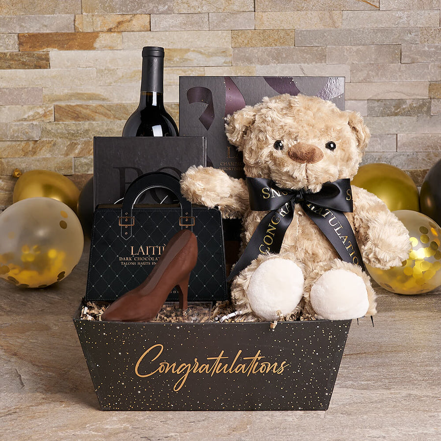 The Wine & Chocolate Graduation Gift, graduation gift, graduation, wine gift, wine, chocolate gift, chocolate, gourmet gift, gourmet