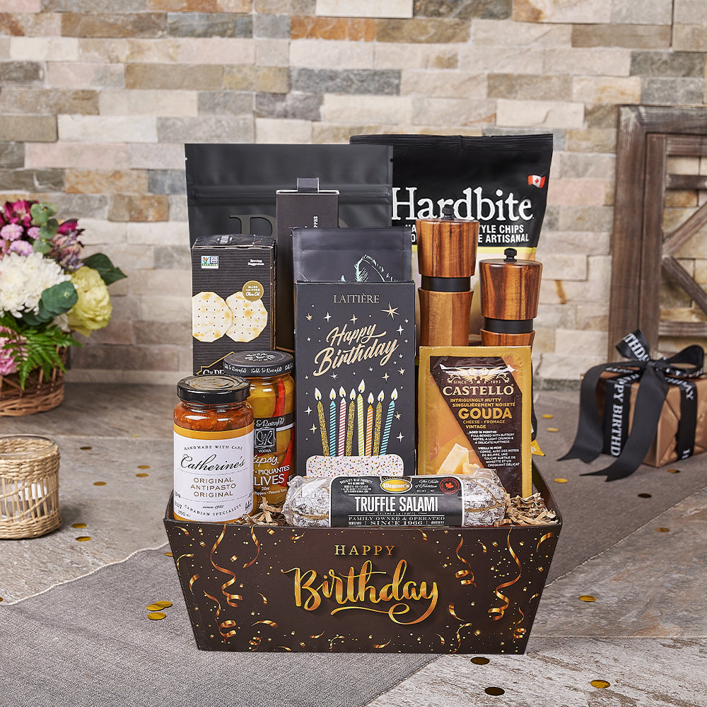 The Birthday Feast Gourmet Gift Box, birthday gift, birthday, chocolate gift, chocolate, coffee gift, coffee, Canada delivery
