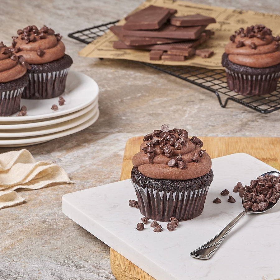 Vegan Chocolate Cupcakes, cupcake gift, cupcake, vegan gift, vegan, dessert gift, dessert, Canada delivery