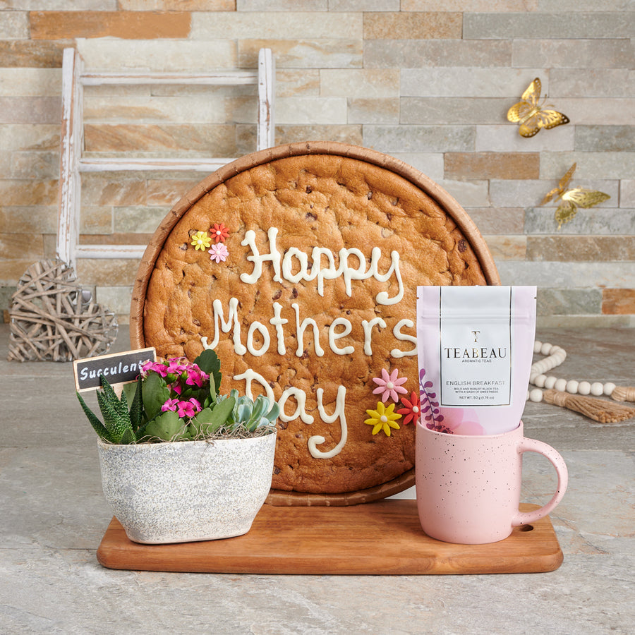 Mother’s Day Tea & Cookie Gift Set, mother's day, gourmet gift, mother's day gift, tea gift, plant gift