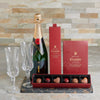 Cherry St. Chocolate & Champagne Basket, Valentine's Day gifts, sparkling wine gifts, chocolate gifts