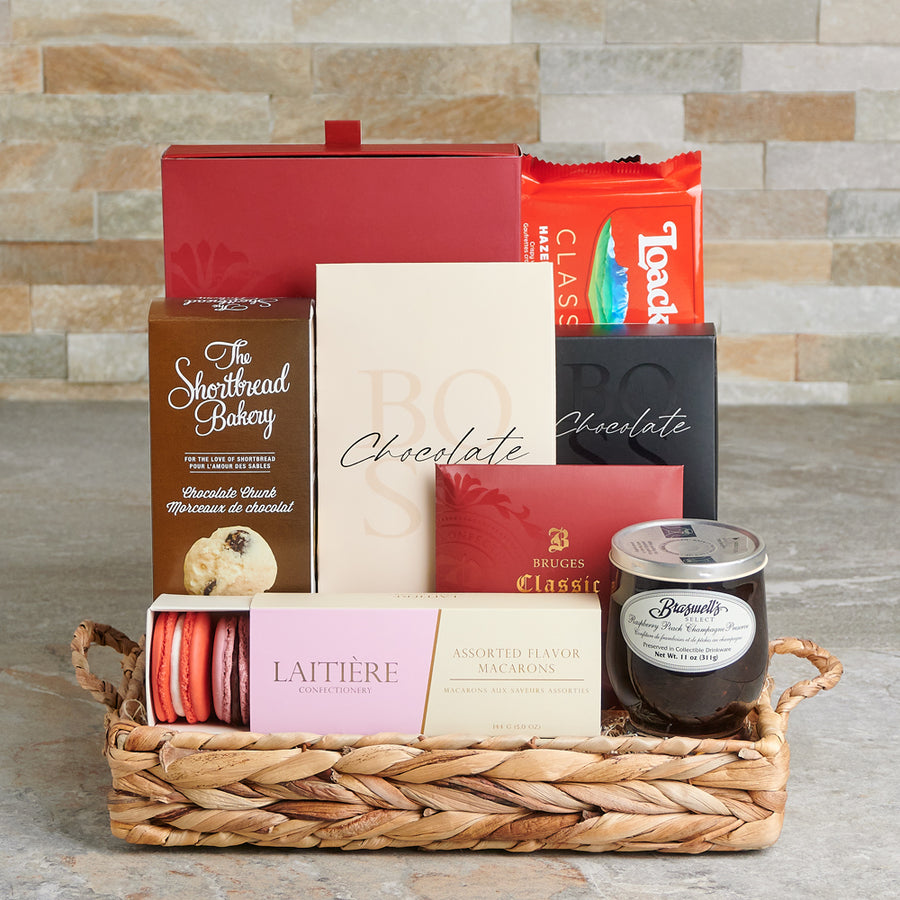 Le Rouge Gift Basket, Valentine's Day gifts, chocolate gifts