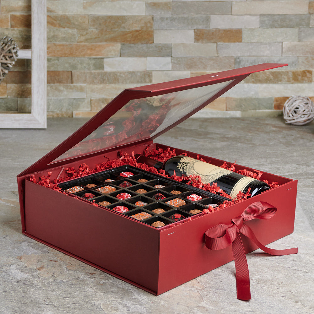 Simply Loving Wine Gift, Valentine's Day gifts, wine gifts, chocolate gifts