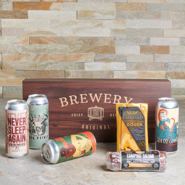 Superb Meat & Cheese Beer Box Beer gift baskets Canada delivery US delivery YORKVILLE'S