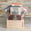 The Ulti-Meat Gift Crate, gourmet gift baskets, gourmet snacks, salami, beef jerky