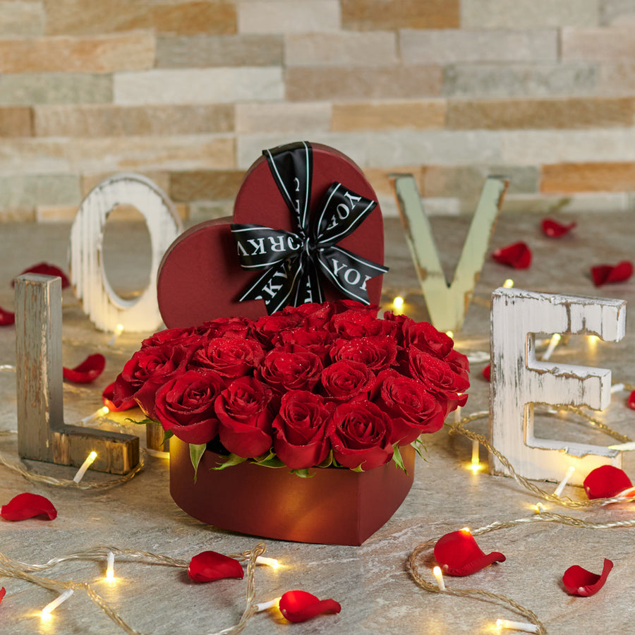 Valentine’s Heart Rose Box, Valentine's Day, Toronto Same Day Flower Delivery, roses