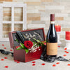 Valentine’s Wine Gift Box, wine gifts, rose gifts
