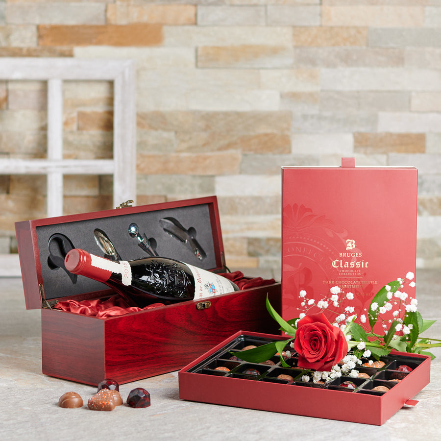 Valentine’s Wine & Chocolate Pairing Gift Set, Valentine's Day gifts