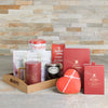 Loving Comfort Tea Gift Basket , Valentine's Day gifts, chocolate gifts, cookie gifts