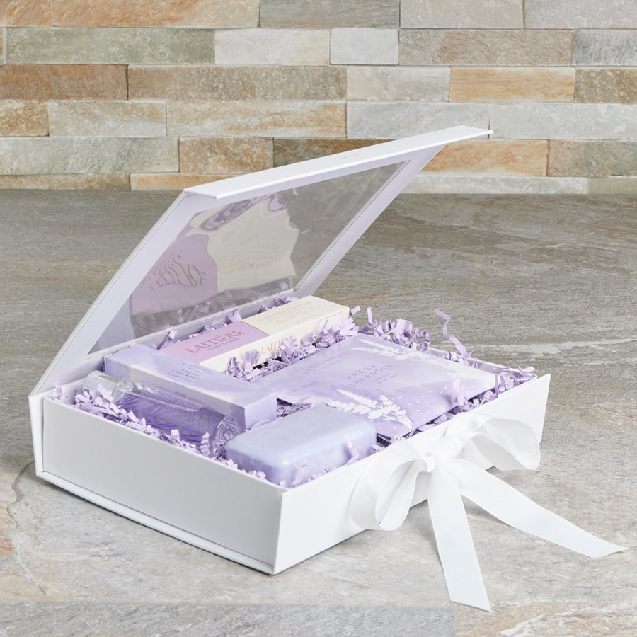 Tranquil Lavender Spa Gift Box, Valentine's Day gifts, spa gifts