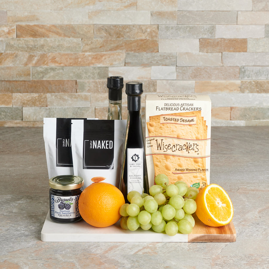 Fresh & Crunchy Snack Platter, gourmet gift, gourmet, fruit gift, fruit