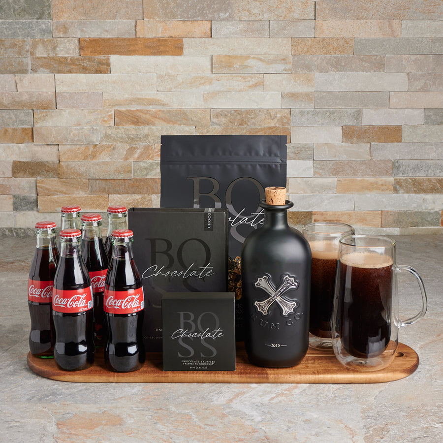 Movies for Two Gift Basket, liquor gift, liquor, chocolate gift, chocolate, mixed drink gift, mixed drinks