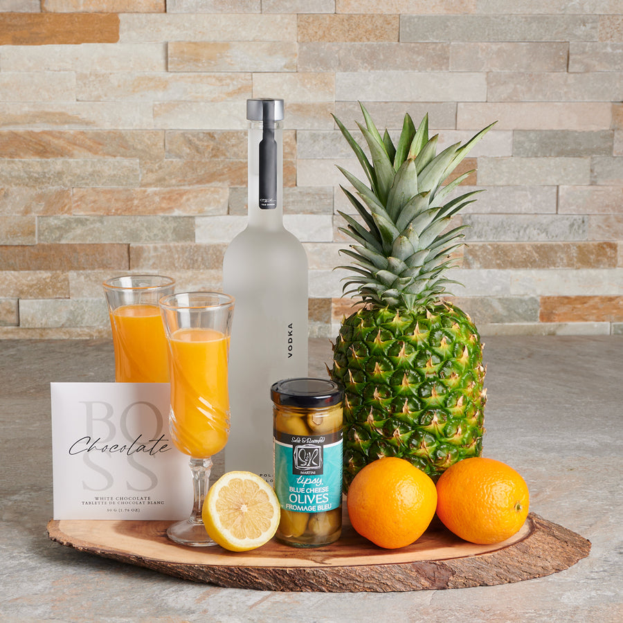Refreshing Cocktail & Fruit Gift, liquor gift, liquor, fresh fruit gift, fresh fruit, gourmet gift, gourmet