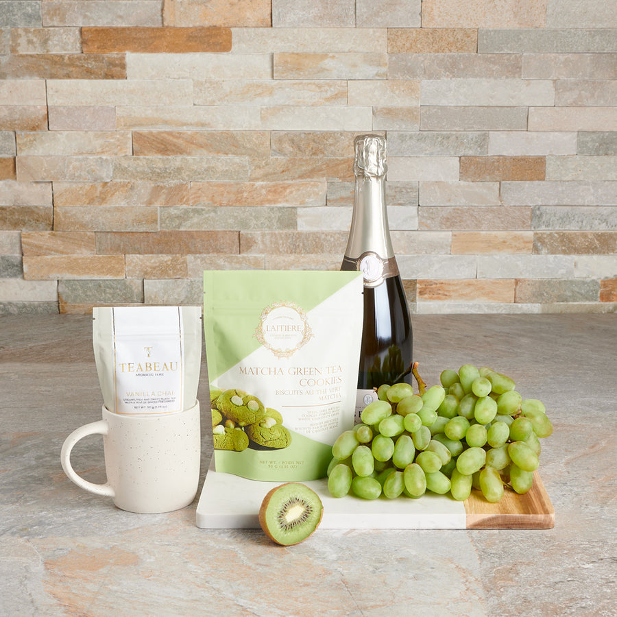 Champagne & Snacks Tray, champagne gift, champagne, sparkling wine, sparkling wine gift, gourmet, gourmet gift, fruit gift, fruit