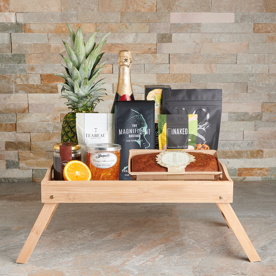 The Delectable Treats Gift Set, gourmet gift, gourmet, champagne, champagne gift, sparkling wine, sparkling wine gift, fruit gift, fruit