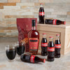 Liquor and Snacks Gift Crate, liquor gift baskets, gourmet gifts, gifts
