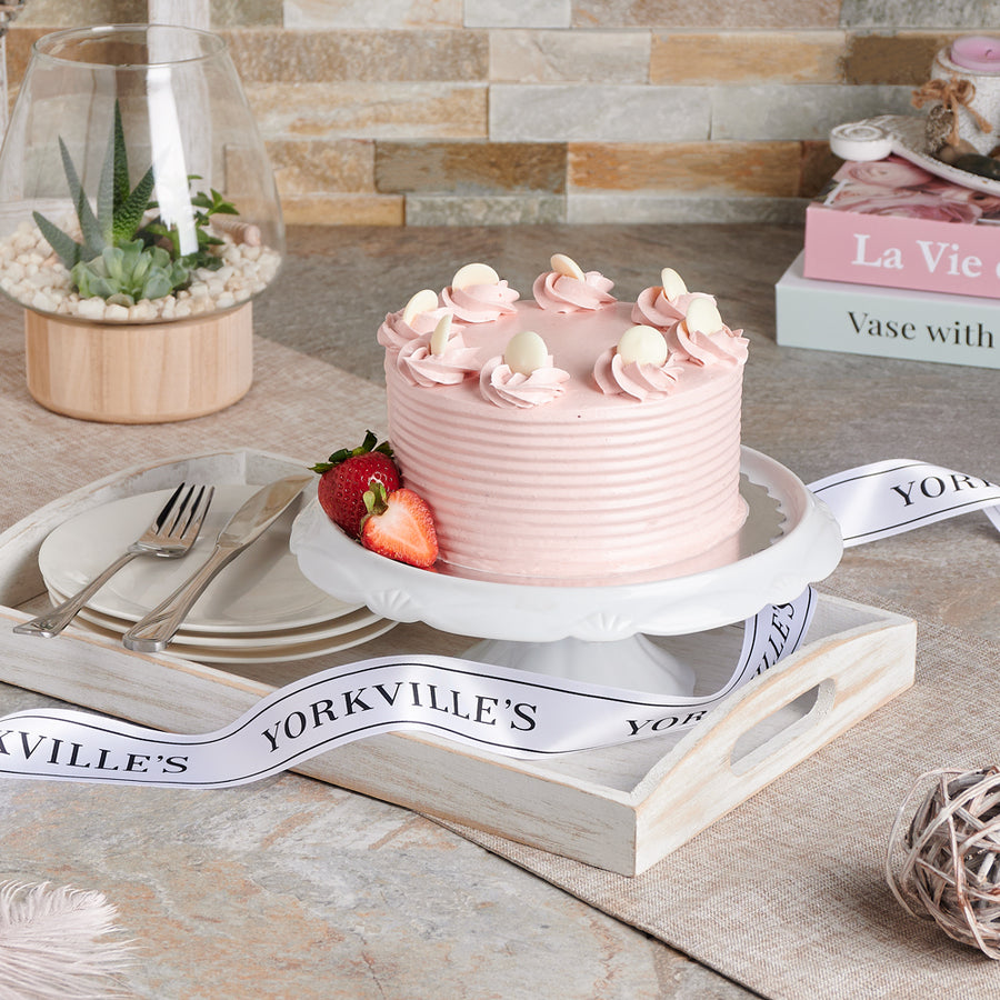 Vanilla Cake with Strawberry Buttercream, cake gift, cake, cake delivery, gourmet gift