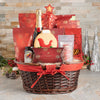 The North Pole Gourmet Champagne Christmas Gift Basket, popcorn,  beet chips,  jam,  pretzels,  candy,  Chocolate,  cookies,  Champagne Gift Basket,  Champagne,  Sparkling Wine,  christmas gift basket delivery, delivery christmas gift basket, champagne basket canada, canada champagne basket, toronto