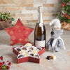Sweets & Champagne Holiday Gift Basket, christmas gift, christmas, holiday gift, holiday, chocolate gift, chocolate, champagne gift, champagne, sparkling wine gift, sparkling wine