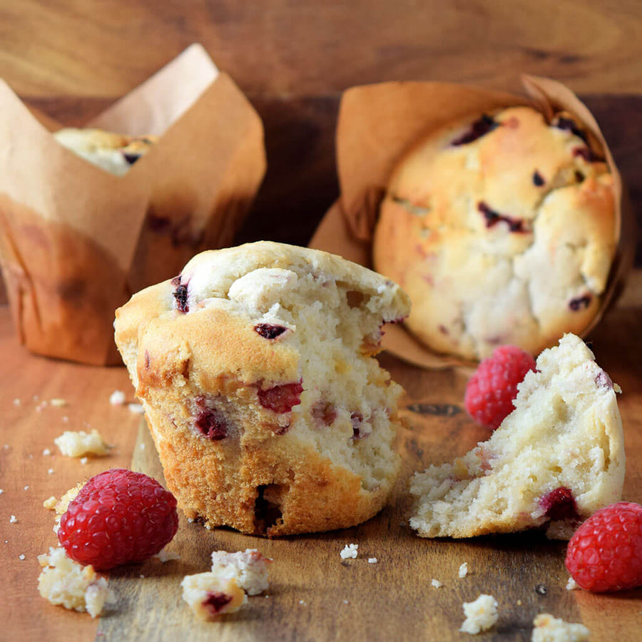 White Chocolate Raspberry Muffins
