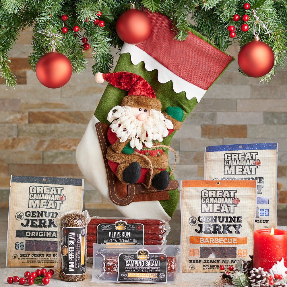 gourmet gifts, gourmet, christmas gift set, christmas, Meat, jerky, gourmet gift delivery, delivery gourmet gift, christmas stocking canada, canada christmas stocking, toronto