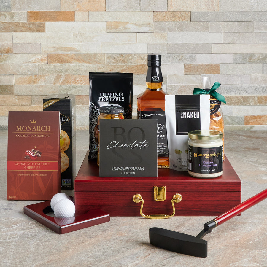 golf, gourmet gift set, gourmet gifts, gourmet, Chocolate, Father's day Gift Set, Liquor Gift Set, Liquor, Set 24064-2021, liquor gift set delivery, delivery liquor gift set, golf liquor gift canada, canada golf liquor gift, toronto