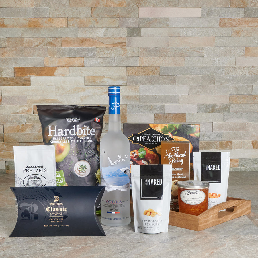 marmalade, nuts, cookies, gourmet, liquor gift, Liquor, Chocolate, liquor gift tray delivery, delivery liquor gift tray, snack tray canada, canada snack tray, toronto