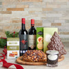 Holiday Wine, Cheese & Chocolate Platter, Wine Gift Baskets, Gourmet Gift Baskets, Chocolate Gift Baskets, Cheese Gift Baskets, Christmas Gift Baskets, Xmas Gifts, Wines, Crackers, Chocolates, Cheeseball, Canada Delivery