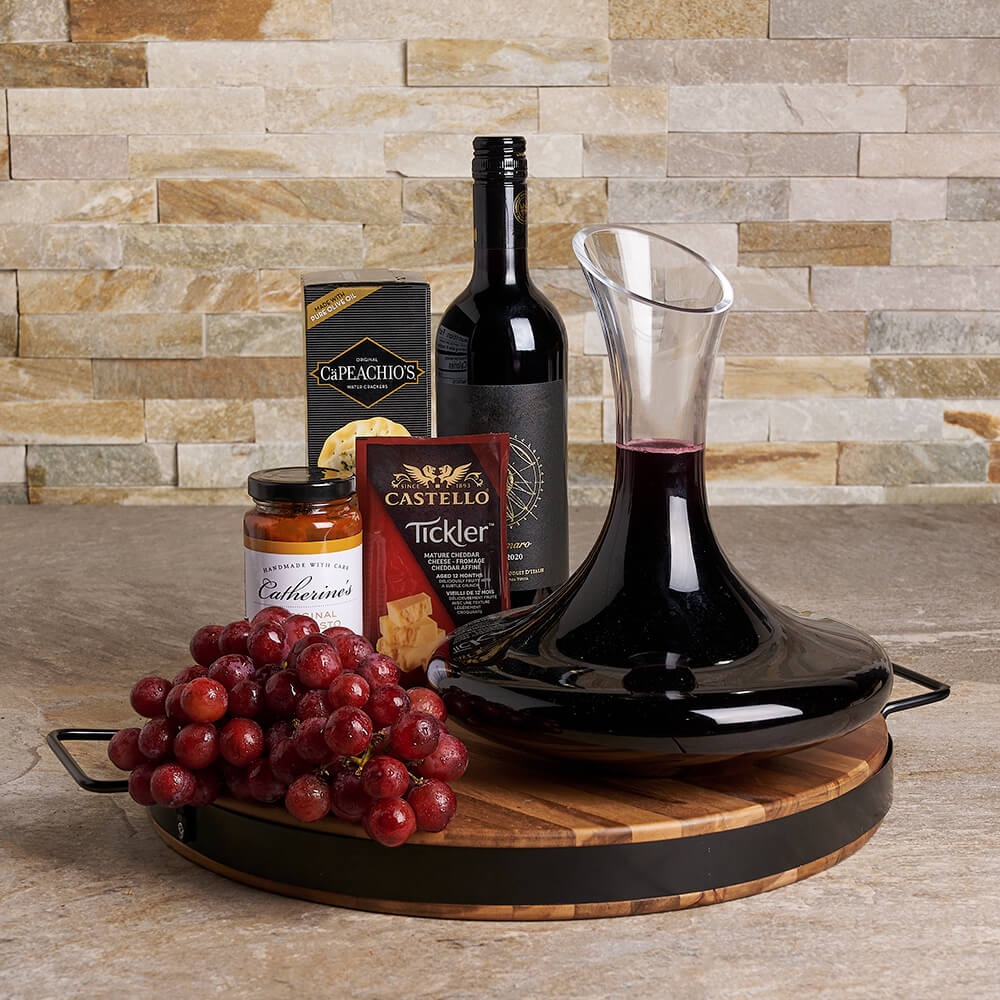 A Wonderful Celebration Gift Set, wine gift, wine, gourmet gift, gourmet, cheese board gift, cheese board