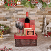 A Classy Christmas Wine Gift Basket, wine gift, wine, christmas gift, christmas, chocolate gift, chocolate, Canada delivery