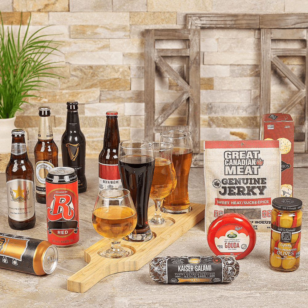 Appetizing Beer Flight Gift, beer gift, beer, beer flight gift, beer flight, charcuterie gift, charcuterie