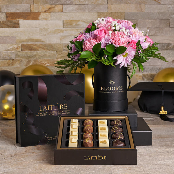 Best Wishes Graduation Gift Set, graduation gift, graduation, chocolate gift, chocolate, flower gift, flowers