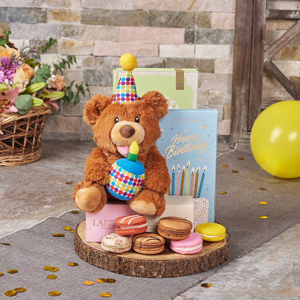 Birthday Bear &amp; Dessert Gift, chocolate gift, chocolate, birthday gift, birthday, Canada delivery