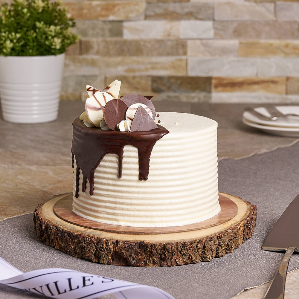 Black + White Layer Cake, cake gift, cake, gourmet gift, gourmet, baked goods gift, baked goods