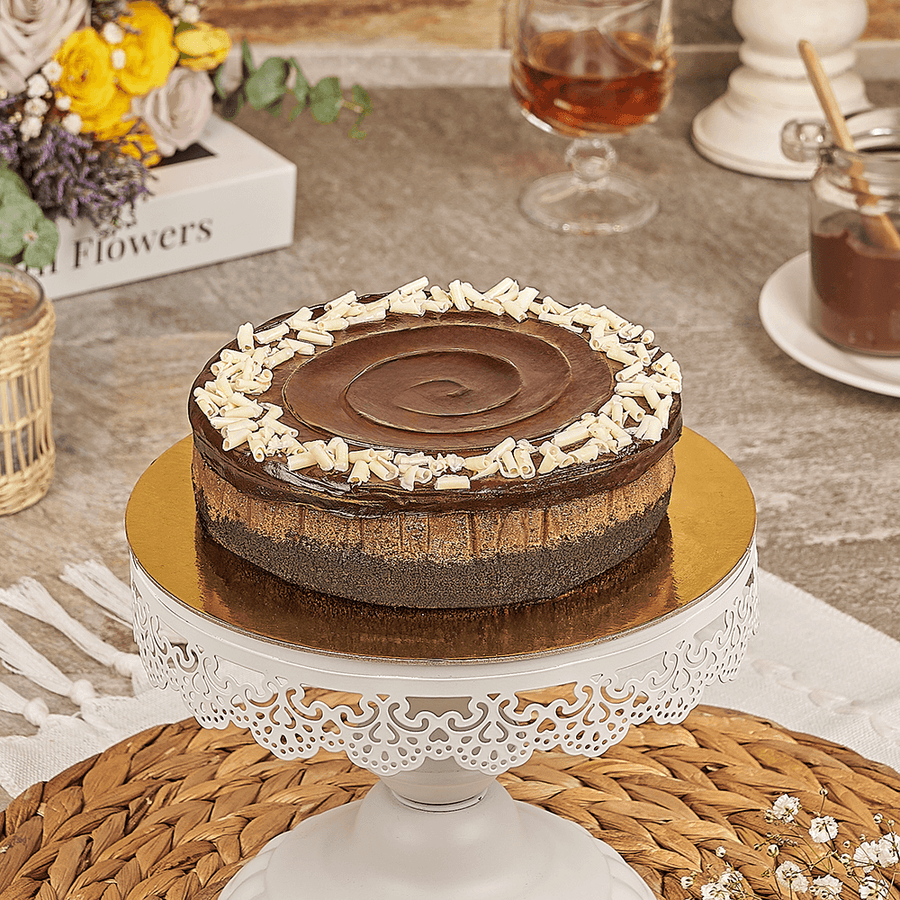 Chocolate Cheesecake With Hazelnut Spread, dessert gift, dessert, cheesecake gift, cheesecake, cake gift, cake