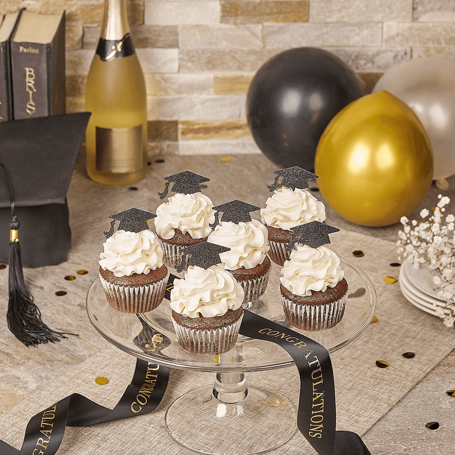 Chocolate Graduation Cupcakes, cupcake gift, cupcake, gourmet gift, graduation gift, graduation, gourmet