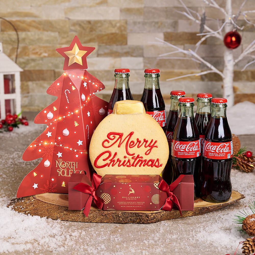 Christmas Coca-Cola &amp; Dessert Gift, christmas gift, christmas, holiday gift, holiday, gourmet gift, gourmet, chocolate gift, chocolate