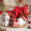 Christmas Tea & Chocolate Gift Basket, tea gift, tea, christmas gift, christmas, holiday gift, holiday, plant gift, plant