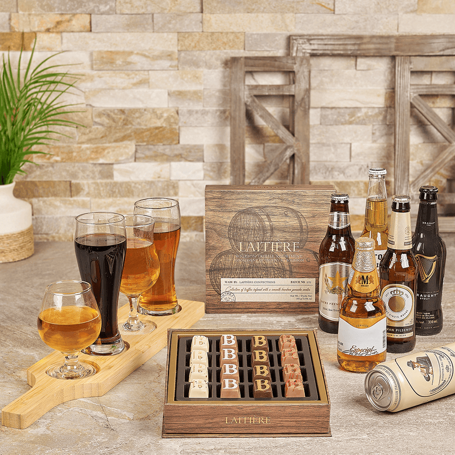 Decadent Truffle & Beer Flight Gift, beer gift, beer, beer flight gift, beer flight, chocolate gift, chocolate