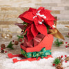 Festive Poinsettia Sleigh, plant gift, plant, christmas gift, christmas, holiday gift, holiday