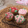 Floral Vanilla Cupcake Treat Set, mothers day gift, mothers day, gourmet gift, gourmet, cupcake gift, cupcake