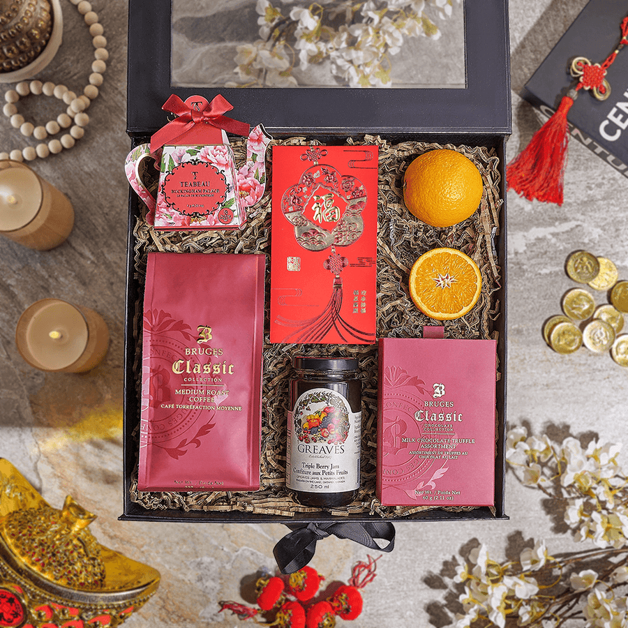 Good Luck Tea & Coffee Gift Box, chinese new year gift, chinese new year, lunar new year gift, lunar new year, tea gift, tea, Canada delivery