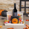 Halloween Candy & Wine Gift, wine gift, wine, gourmet gift, gourmet, candy gift, candy, halloween gift, halloween