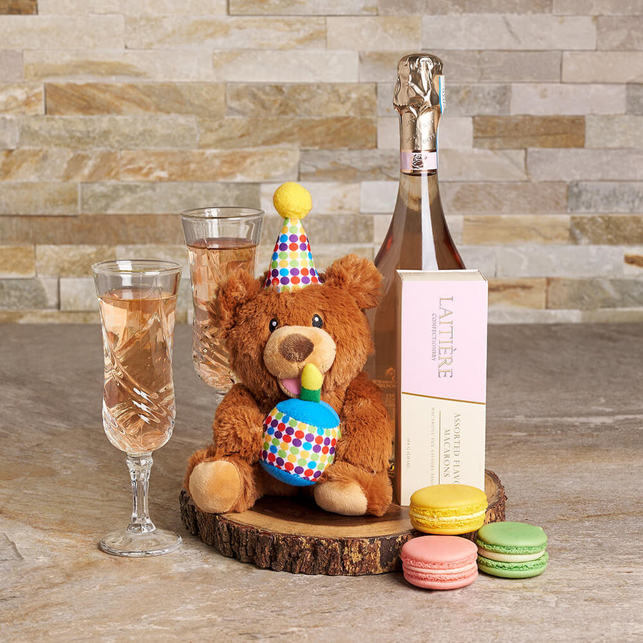 Happy Birthday Champagne Set, birthday gift, birthday, champagne gift, champagne, sparkling wine gift, sparkling wine, gourmet gift, gourmet
