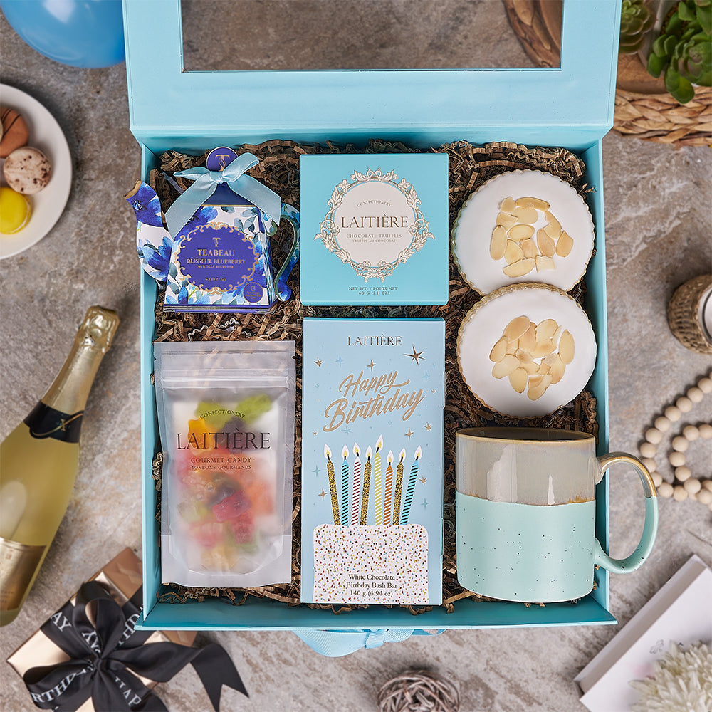 Happy Birthday Tea &amp; Cookie Gift, tea gift, tea, birthday gift, birthday, chocolate gift, chocolate, Canada delivery